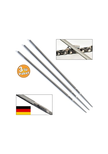 Pferd Germany 3lü Paket Motorlu Testere Zincir Bileme Eğesi 5/32 4.0mm İnce Eğe