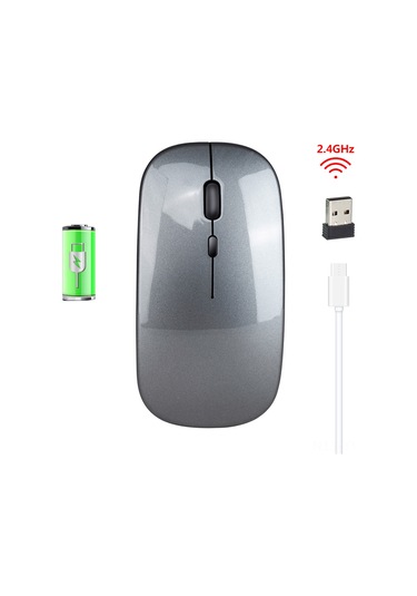 Geeksen Kablosuz Şarj Edilebilir Sessiz Ofis Faresi - 2.4g, 10m Menzil, 150 Saat Çalışma Optik