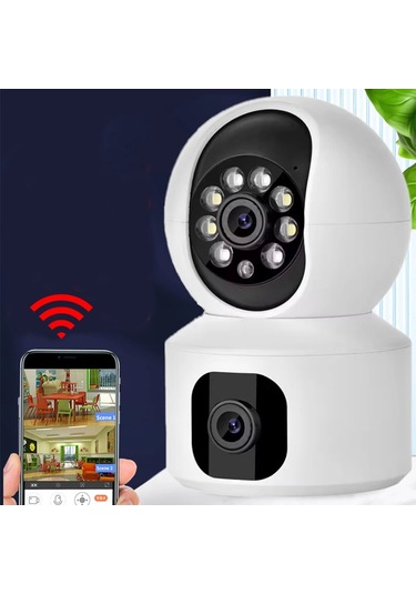 Yosee Uygulama Çift Kameralı Wifi Bağlantılı Gece Görüşlü Ev Tipi Güvenlik Kamerası