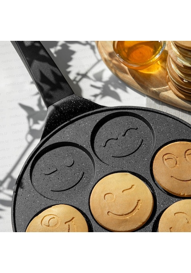 Nehir Siyah Alüminyum Döküm 27 Cm Krep Tavası