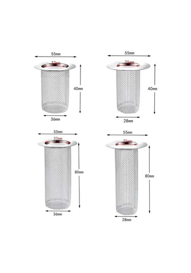 Besthome1 304 Paslanmaz Çelik Kanal Tıkanıklık Önleyici Ağı - 4 Farklı Boyutlu Saç Filtresi Diğer Diğer