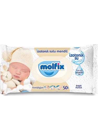 Molfix Izotonik Sulu Yenidoğan Islak Mendil 12X50 Adet