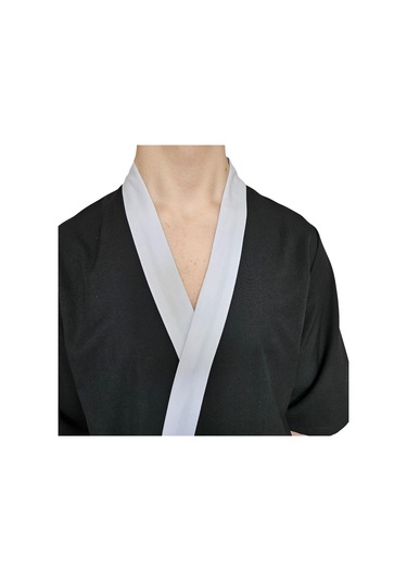 Formteks Sushi Şef Kimono Ceketi Siyah Beyaz Kırmızı