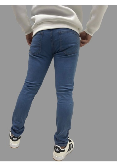 Erkek Dar Paça Tırnaklı Newone Açık Mavi Kot Pantolon Açık Mavi