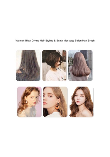 Qingmipy Saç Şekillendirme Ve Kurutma İçin Hafif Yuvarlak Fırça, Kaymaz Tutma Kolu, Tüm Saç Tipleri İçin Uygun, Pembe Renk