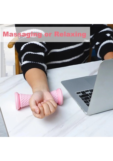 Ayak Masajı Masaj Silindiri Yoga Masaj Topu Plantar Fasya Rulo Çok Renkli