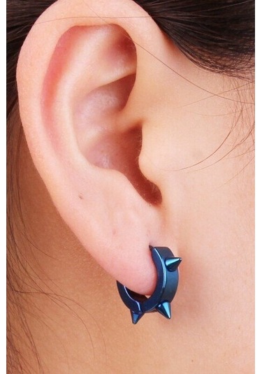 Çivili Geçmeli Unisex Erkek Kadın Çelik Küpe 3 MM 3 Renk Mse3