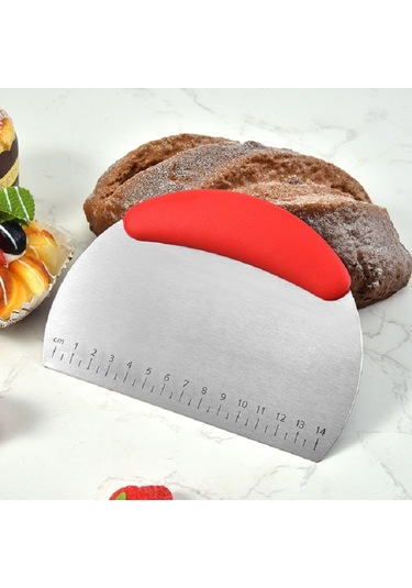 Cbtx Paslanmaz Çelik Erişte Kesici Pirinç Unu Kazıyıcı Hamur Kesme Bıçağı Siyah