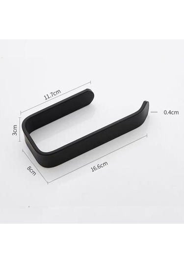 17 Cm Tuvalet Kağıdı Tutucu Doku Raf Duvara Monte Banyo Mutfak Rulo Tutucu Kağıt Doku Raf Kanca Modern Siyah Askı Taşınabilir Tuvalet Kağıdı Sahipleri Ahşap