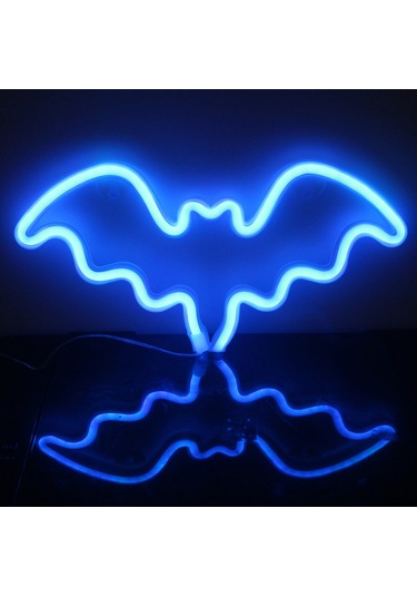 Youtek Halloween Için Yarası Şekilli Led Neon Işığı - Mavi Işık, 3xaa Pil İle Çalışır, Sürekli Aydınlatma Özelliği Mavi