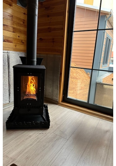 Dekoratif Şık Camlı Şömine&pelet Soba 60x35x35 Cm