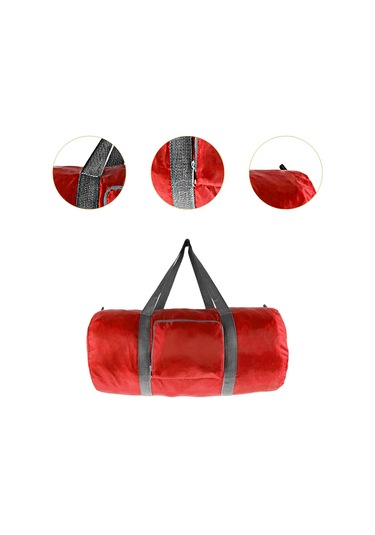 Suntek Katlanabilir Seyahat Duffel Torbası Katlanır Kırmızı Kırmızı