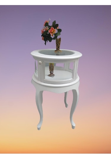 Gümüşlük Yuvarlak MODEL Leylek Bacak Parlak BEYAZ Kayın Lükens Aslan Ayak Kutuda Sevk El Yapım​