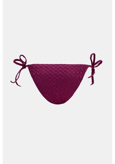 Olympos Mor Yandan İp Bağlamalı Bikini Altı Mor