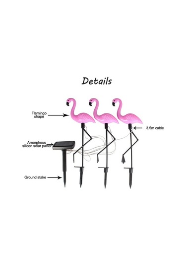 Novahub Güneş Enerjisi Flamingo Lambası Bahçe, Avlu Işığı Güneş Paneli