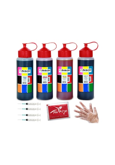 Perfection Hp Gt52 Hp Smart Tank 500-515-530-519 Uyumlu Mürekkep Dolum Seti 4x500 Ml. 25.000 Sf.