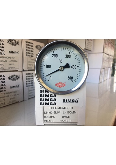 63 500 C Derece 15 Cm Dalma Boylu Fırın.taş Fırın Termometresi Simga