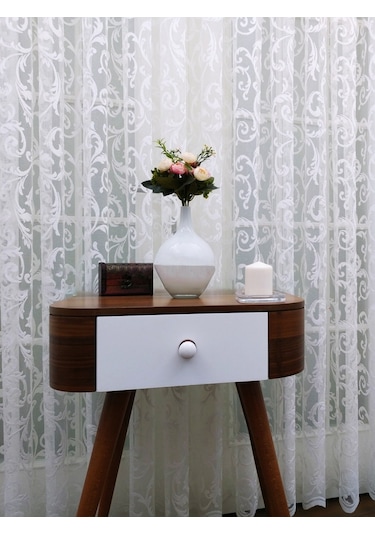 Evdepo Home Kullanıma Hazır Örme Tül Perde (543666960)