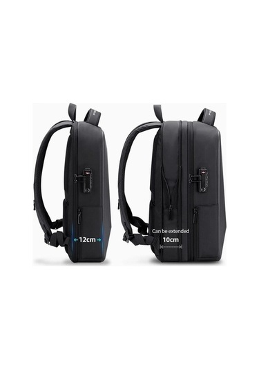 Xiaoguang Fenruien 15.6" Laptop Sırt Çantası Kilitli Ve Usb Şarj Siyah