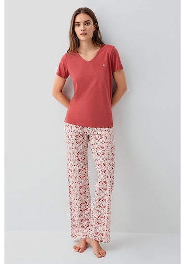 Pierre Cardin Kadın Bordo Pijama Takım Bordo