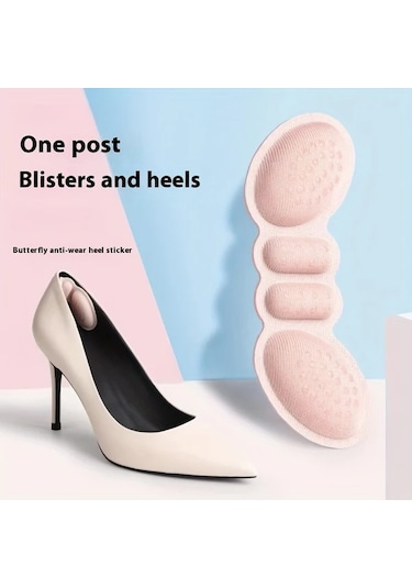 Willowhaven 4 Çift Bej Kadın Topukluğu Yastıklı Ayakkabı İç Tabanı Ayarlanabilir Rahat