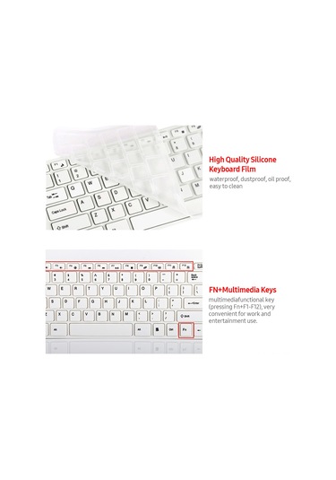 Lemestar Kablosuz Klavye & Mouse Seti - 2.4ghz, 1200dpı, Ergonomik, Usb Alıcı Paylaşımı, Ofis Ve Ev Kullanımı İçin