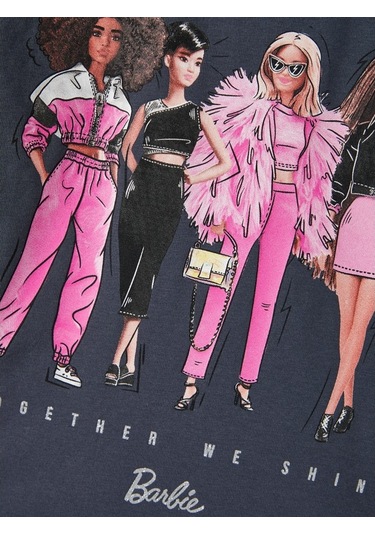 Name It Barbie Antrasit Kız Çocuk Sweatshirt 13221132 001