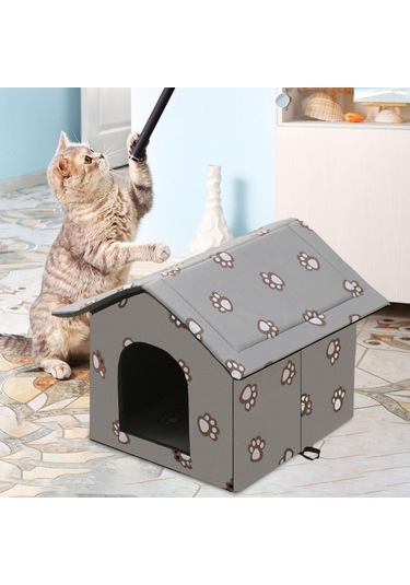 Suntek Açık Kedi Evi Küçük Köpek Kulübesi Mağarası Gri-m