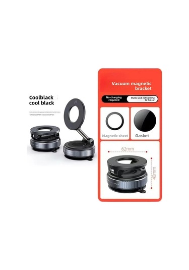 Snapbuy K007 Güçlü Manyetik Araç Telefon Tutucu - Katlanabilir, 360 Dönebilir, Evrensel Kullanım Black