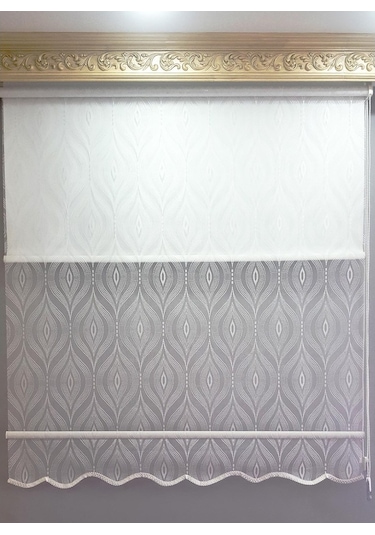 Damla Desen Çiftli Sistem Tül Stor Perde Özel Fiyatlar