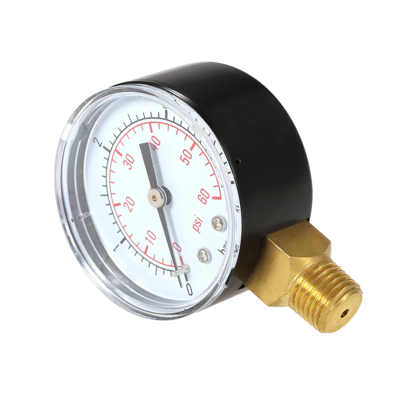 Yunboo 50mm 1/4" Hidrolik Basınç Ölçer - 0-60psi/0-4bar Çift Ölçekli İ指针lü Metal Manometre