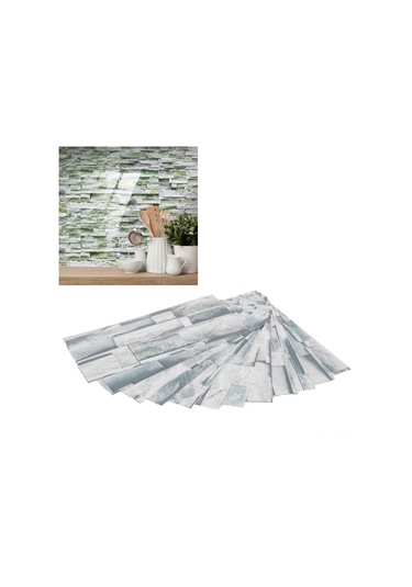 Shineyee 12 Adet Mermer Desenli Pvc Su Geçirmez Zemin/duvar Sticker, Dayanıklı, Kolay Yüklenir, Mutfak/banyo Yenileme, Kıt042 Diğer