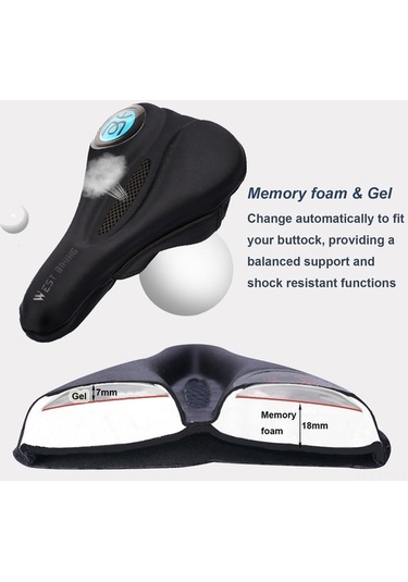 Flybuy Yumuşak Yol Yastığı Sürüş Sele Renkli Rahat Pedi Koltuk Koltuk Kaymaz Kapağı Kapağı Jel Ekipmanları Dağ Çok Bisikleti Bisikleti Bisiklet Bisiklet Aksesuarları Wj Çok Renkli