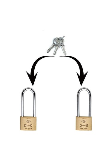 Yuma Pirinç Asma Kilit Uzun Kanca Birbirini Açar 50 Mm-776 5