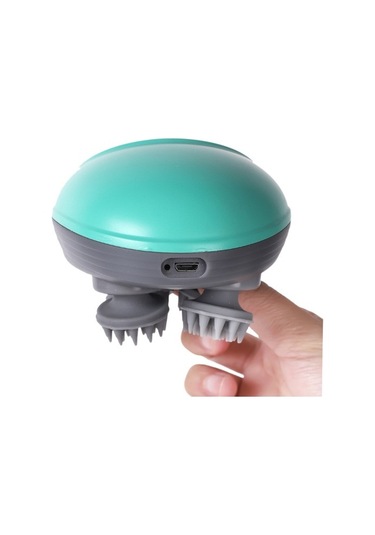 Kafa Masajı Elektrikli Kafa Masajı Akıllı Saç Derisi Masajı Şarj Çok Fonksiyonlu Ahtapot Kedi Pet R3o4lq Açık Yeşil