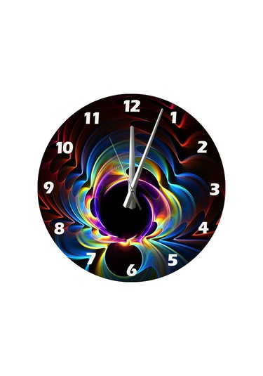 Ti-play Renk Dalgaları 30x30cm Akrilik Dekoratif Modern Duvar Saati ÇOk Renkli