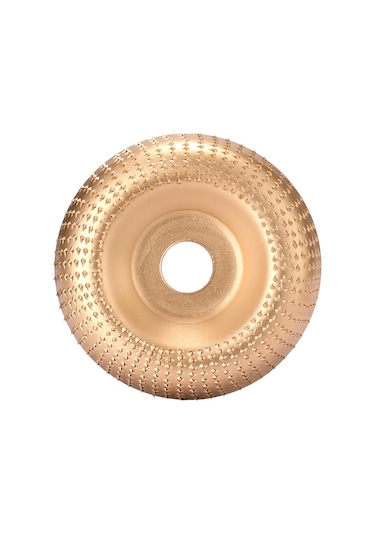 Youmex Ahşap Taşlama Diski 100mm, Köşe Freze İçin, 22mm Çap Açıklı, Altın Rengi