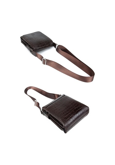 Postacı Çantası Erkek Hakiki Deri Kroko Kangaroo Kıngdom 5512-Ck