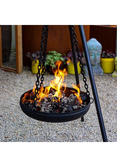 Askılı Şömine 50 Cm Siyah