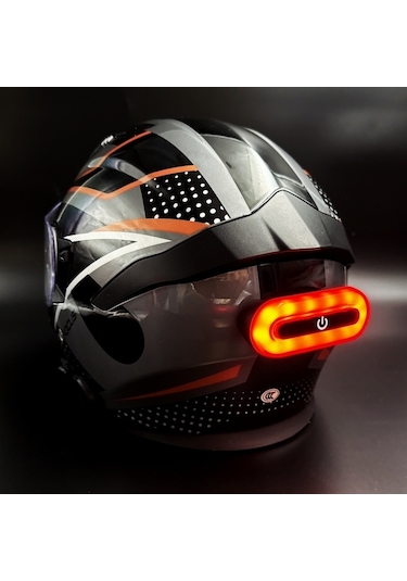 Mts Kask Arkası Led Çakar 4 Modlu 1 Adet