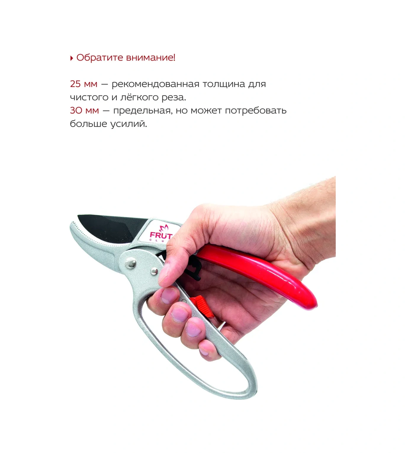 Frut Club 30 Mm'ye Kadar Kesim İçin Mandallı Mekanizmaya Sahip Bahçe Budama Makası 13976667