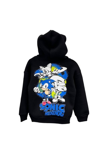 Yeni Sezon Erkek Çocuk Sweatshirt Hoodie Siyah