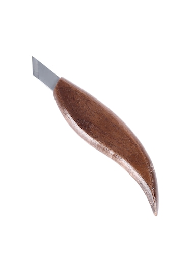 Maiyame Ahşap Oymak Bıçağı - 420 Paslanmaz Çelik Bıçak, Ceviz Ağacı Sapı, Ergonomik Tasarım, Hassas Kesim, Ahşap İşleme Aracı