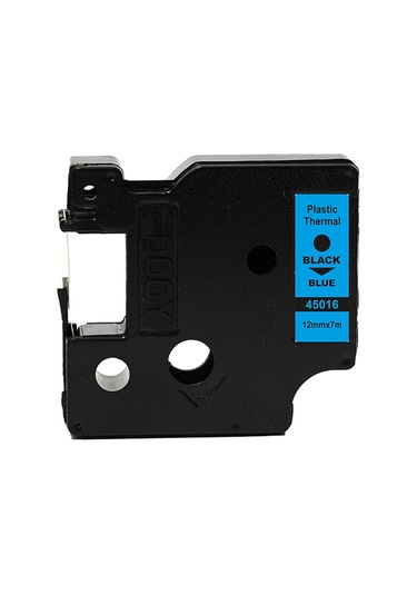 Foogy Dymo D1 Etiket Muadili 12 MM X 7 M Mavi-Siyah