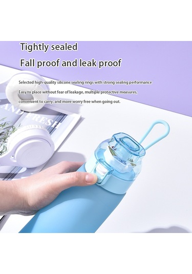 Sones 700 Ml Spor Su Şişesi Tritan Bpa İçermeyen Meyve Kokulu Su Bardağı 8 Koku Halkası Mavi