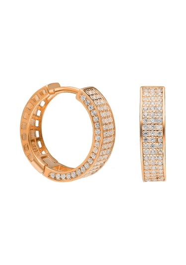 Taşlı Halka Küpe 717100 Rose