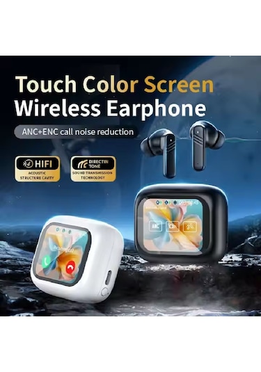 Moveevo Tws Kulaklık Siyah Lx-10: Aı Çeviri 134 Dil, Konferans Kaydı, Bluetooth 5.4, Hıfı Ses, Ipx4 Su Geçirmez, Akıllı Dokunmatik, Renkli Ekran Lanxun Solution 5636