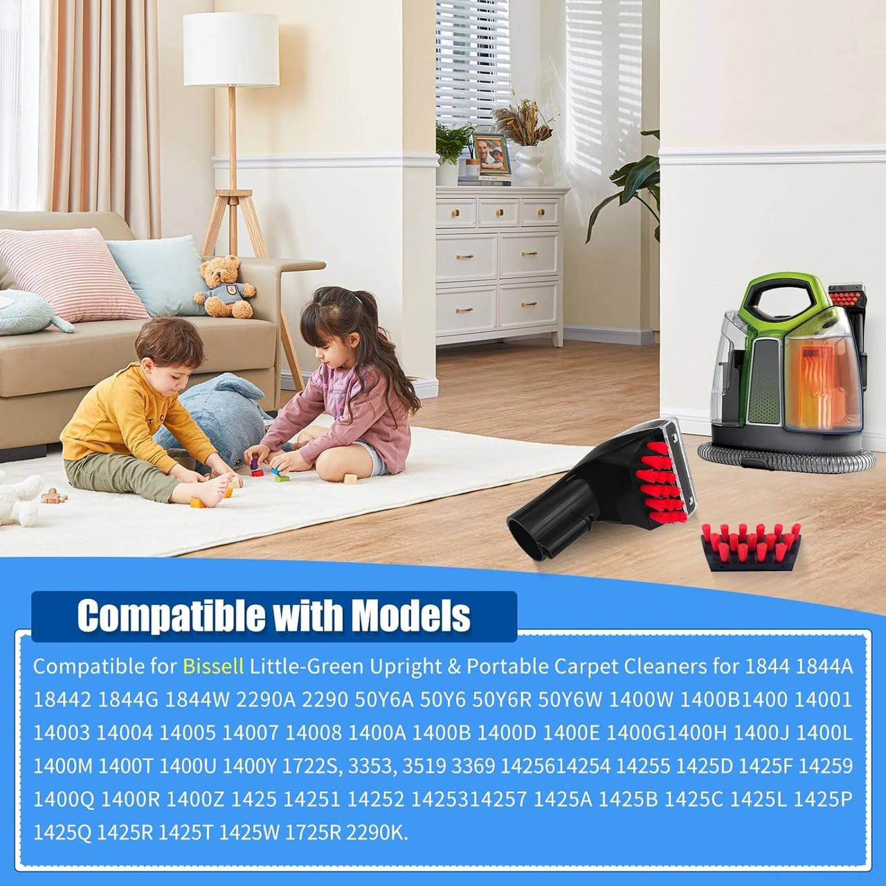 Mufunye Ev Temizliği Aparatı: 2'li Paket Abs Nilon Fırça, Koltuk Halı Araç Koltukları İçin Güçlü Lekeler Temizleyici Kırmızı