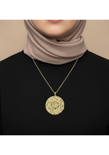 İnşirah Suresi Gümüş Kolye - Altın Altın