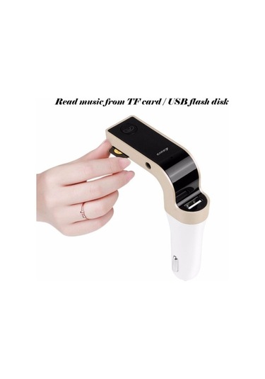 Bluetooth Araç Kiti Car-g7 Fm Usb Girişli Transmitter Carg7 Gri